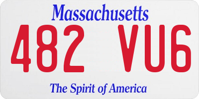 MA license plate 482VU6
