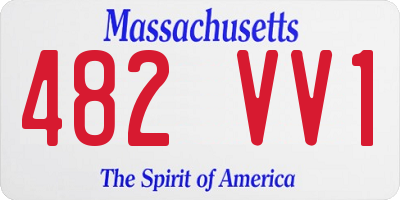 MA license plate 482VV1