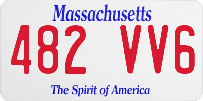 MA license plate 482VV6