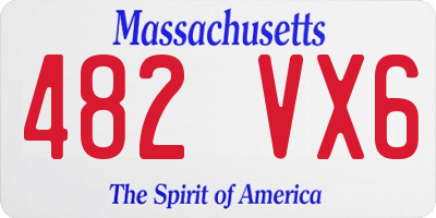 MA license plate 482VX6