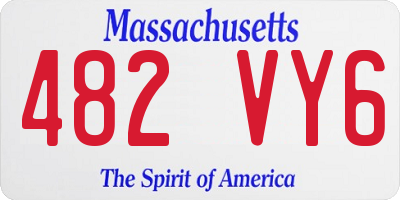 MA license plate 482VY6