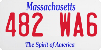 MA license plate 482WA6