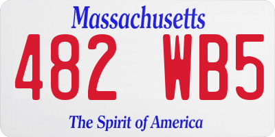 MA license plate 482WB5
