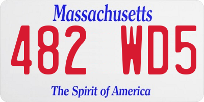 MA license plate 482WD5
