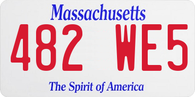 MA license plate 482WE5