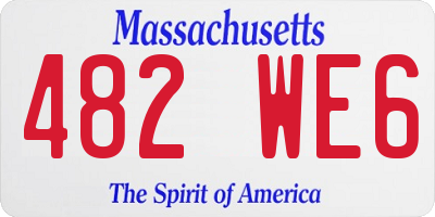MA license plate 482WE6