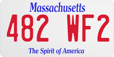 MA license plate 482WF2