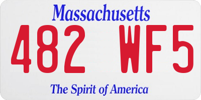 MA license plate 482WF5
