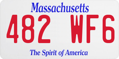 MA license plate 482WF6