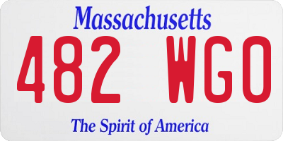 MA license plate 482WG0