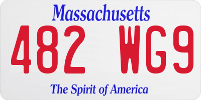MA license plate 482WG9