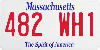 MA license plate 482WH1