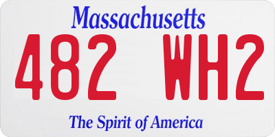 MA license plate 482WH2
