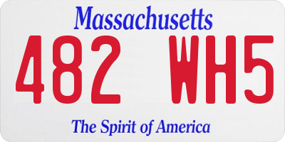 MA license plate 482WH5