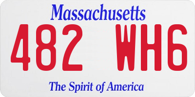 MA license plate 482WH6