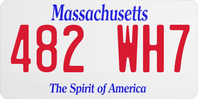MA license plate 482WH7