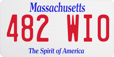 MA license plate 482WI0