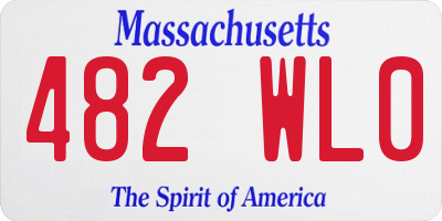 MA license plate 482WL0