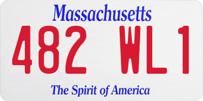 MA license plate 482WL1