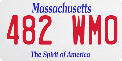 MA license plate 482WM0