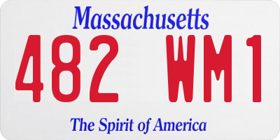 MA license plate 482WM1