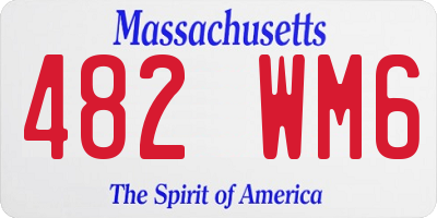 MA license plate 482WM6