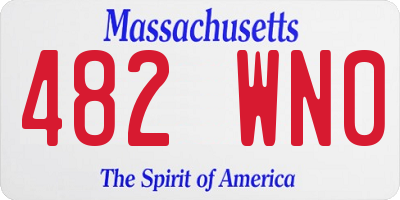 MA license plate 482WN0