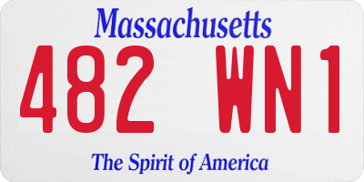 MA license plate 482WN1