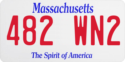 MA license plate 482WN2
