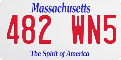MA license plate 482WN5