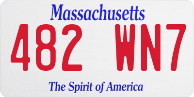 MA license plate 482WN7