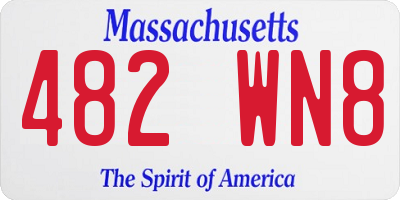 MA license plate 482WN8