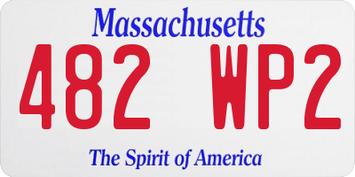 MA license plate 482WP2