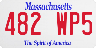 MA license plate 482WP5