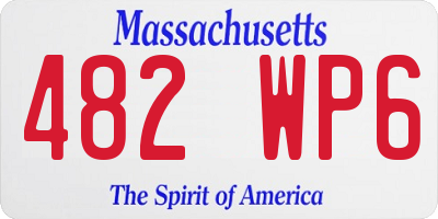 MA license plate 482WP6