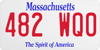 MA license plate 482WQ0