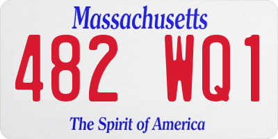 MA license plate 482WQ1