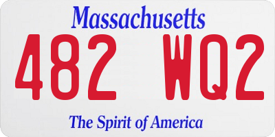 MA license plate 482WQ2