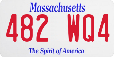 MA license plate 482WQ4