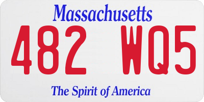 MA license plate 482WQ5
