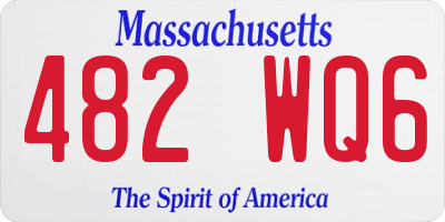 MA license plate 482WQ6