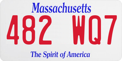 MA license plate 482WQ7