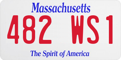 MA license plate 482WS1