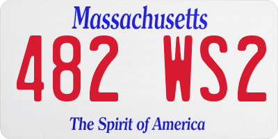 MA license plate 482WS2