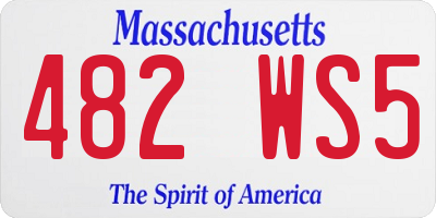 MA license plate 482WS5