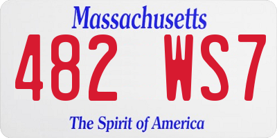 MA license plate 482WS7