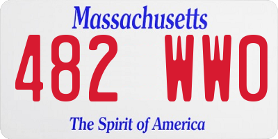 MA license plate 482WW0