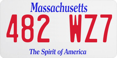 MA license plate 482WZ7