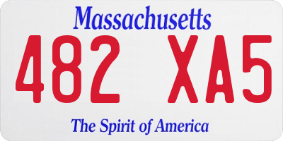 MA license plate 482XA5