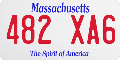MA license plate 482XA6